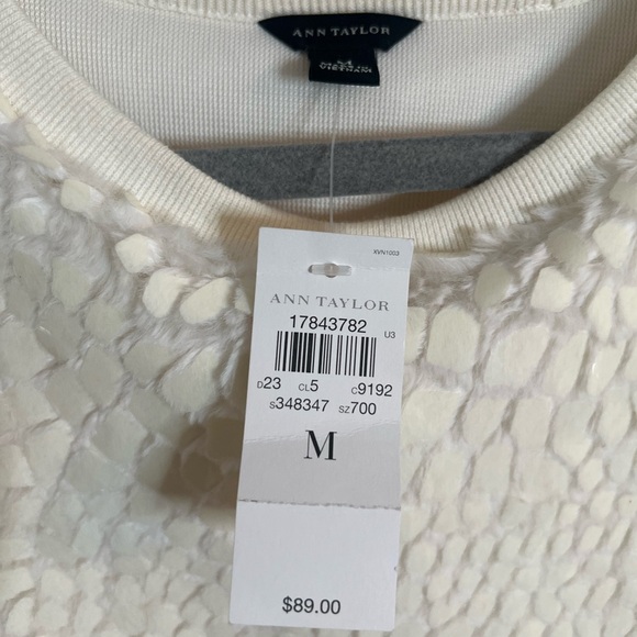 Ann Taylor Cracked Ice Sweatshirt Size M - Picture 6 of 7